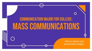 Jurusan Komunikasi untuk Perguruan Tinggi: Komunikasi Massa