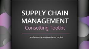 Boîte à outils de conseil en gestion de la chaîne d'approvisionnement