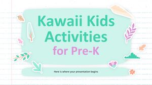 Atividades Kawaii Kids para pré-escola