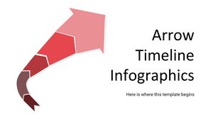 Infografía de línea de tiempo de flecha