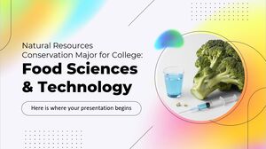 Conservarea resurselor naturale Major pentru facultate: Științe și tehnologie alimentară