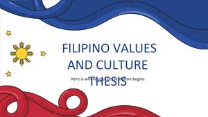 Thèse sur les valeurs et la culture philippines