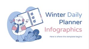 冬のデイリープランナーのインフォグラフィックス