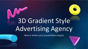 Agentie de publicitate in stil gradient 3D