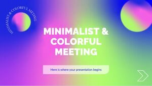 Reunião minimalista e colorida
