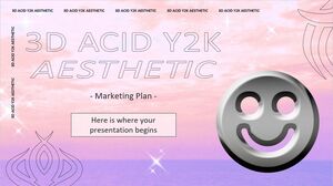 خطة تسويق جماليات حمض Y2K ثلاثية الأبعاد