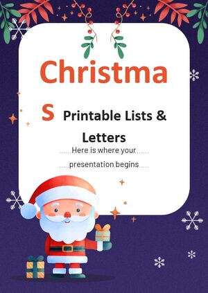 Christmas Printable Lists & Letters