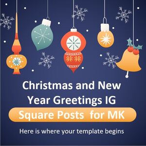 تحيات عيد الميلاد ورأس السنة الجديدة IG Square Posts لـ MK