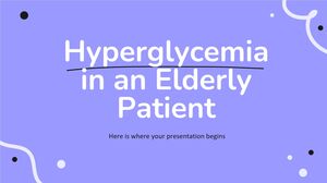 Hyperglycémie chez un cas clinique d'un patient âgé