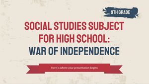 Disciplina de Estudos Sociais para Ensino Médio - 9º Ano: Guerra da Independência