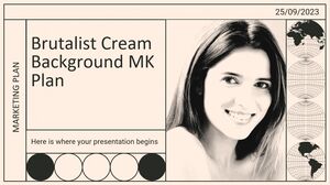 Plan MK de fond crème brutaliste