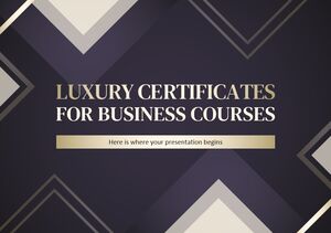 Certificados de lujo para cursos de negocios