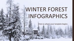Infografía del bosque de invierno