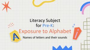 Materia de alfabetización para preescolar: exposición al alfabeto