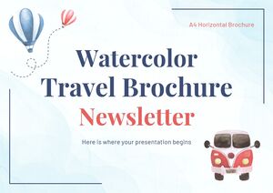 Watercolor Travel Brochure Newsletter