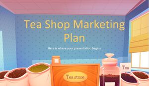 Estilo de estúdio de animação: plano de marketing da loja de chá
