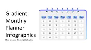 Gradient Monthly Planner Infographics
