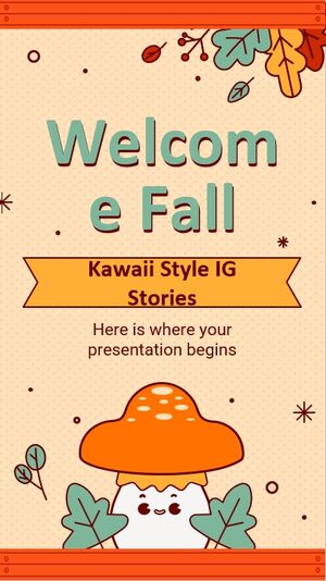 Добро пожаловать осень в стиле Kawaii IG Stories