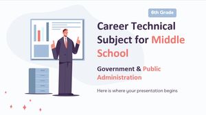 Subiect tehnic de carieră pentru gimnaziu - clasa a VI-a: Guvern și administrație publică