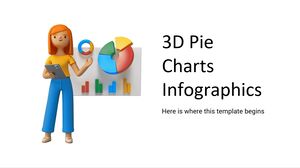 Infográficos de gráficos circulares 3D