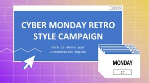 Campaña Cyber ​​Monday estilo retro