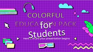 Pack éducatif coloré pour les étudiants