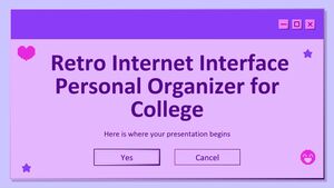 Organisateur personnel d'interface Internet rétro pour l'université