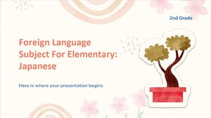 Przedmiot języka obcego dla klasy podstawowej - klasa 2: język japoński
