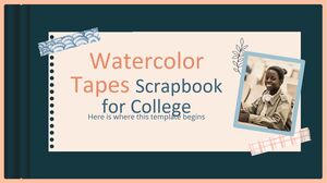Watercolor Tapes Scrapbook for College Infographics