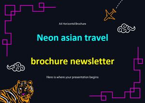 Неоновая туристическая брошюра по Азии