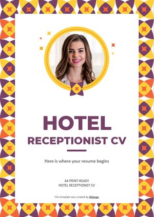 CV Receptionist Hotel