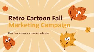 Campanie de marketing retro cu desene animate de toamnă