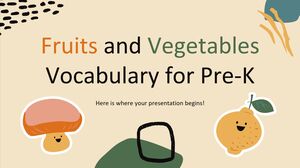 Pre-K 向けの果物と野菜の語彙