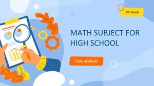 고등학교 - 9학년 수학 과목: 데이터 분석