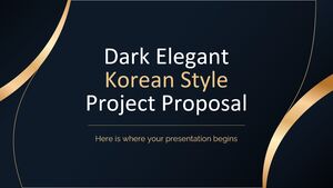 Темное элегантное проектное предложение в корейском стиле