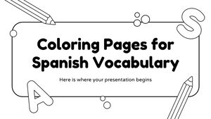 스페인어 어휘를 위한 색칠 공부 페이지