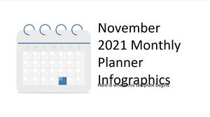 Infografía del planificador mensual de noviembre de 2021