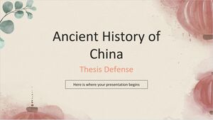 Tesis de historia antigua de China
