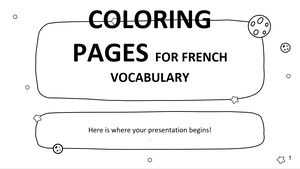 Páginas para colorir para o vocabulário francês