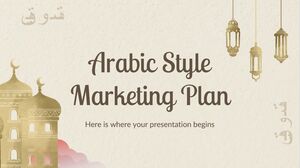 Plano de marketing em estilo árabe