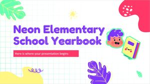 Annuaire de l'école primaire au néon
