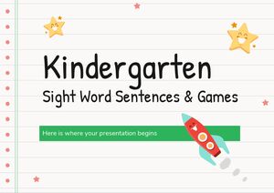 Frases e jogos de palavras à vista do jardim de infância