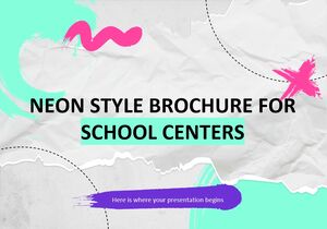 Brochure de style néon pour les centres scolaires