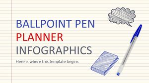 Infographie du planificateur de stylo à bille