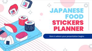 일본 음식 스티커 플래너