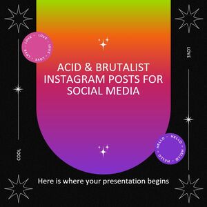 Post Instagram acidi e brutalisti per i social media