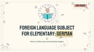 Asignatura de Lengua Extranjera para Primaria - 2do Grado: Alemán