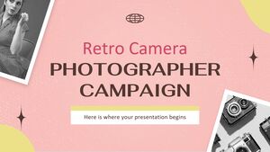 Campanie retro fotograf pentru aparate foto