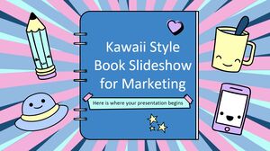 Buch-Diashow im Kawaii-Stil für Marketing
