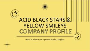 Profilo aziendale di stelle nere acide e faccine gialle